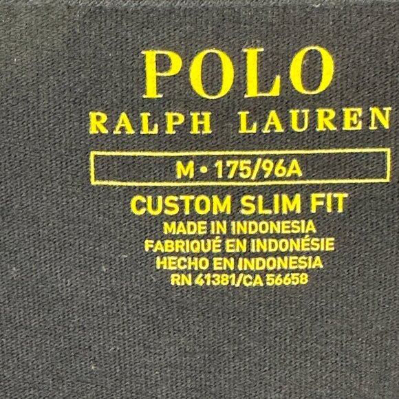 Polo Ralph Lauren Tee Shirt Mens Medium Custom Slim Fit Blue Cotton Short Sleeve - Picture 3 of 5